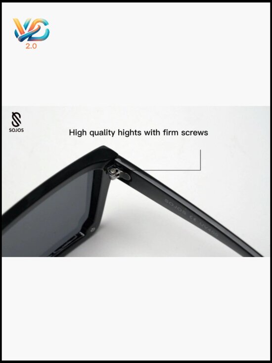 Square Thick Frame Flat Top Mirrored Goggle Sunnies UV400 Protection Trendy main image 5